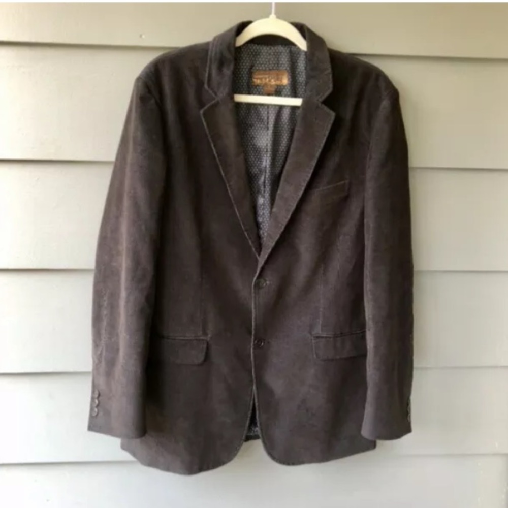 Pronto Uomo Blue Men's Corduroy Jacket Sz L